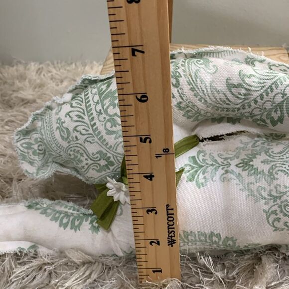 Handmade Cottage-core Country Distressed Edge Style Rabbit Throw Accent Pillow - Picture 14 of 16